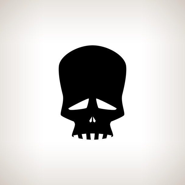 Sad Skull on a Light  Background - Vector, Image