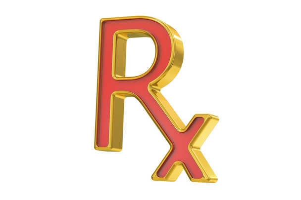 prescription medicine symbol, 3D rendering - Foto, Imagem