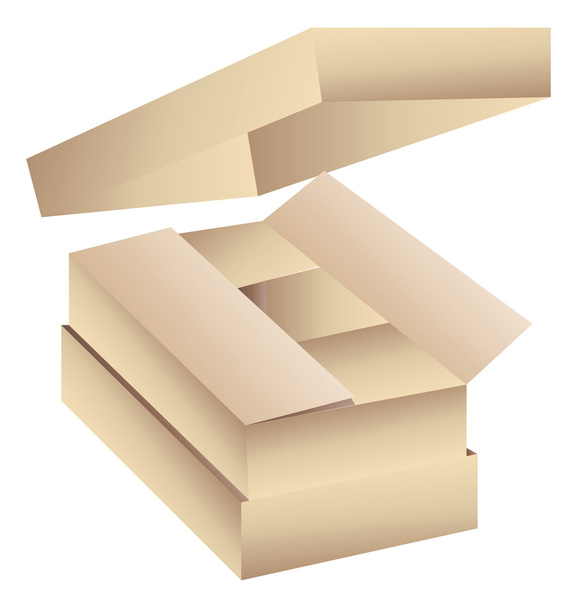 Картонна коробка значок
 - Вектор, зображення