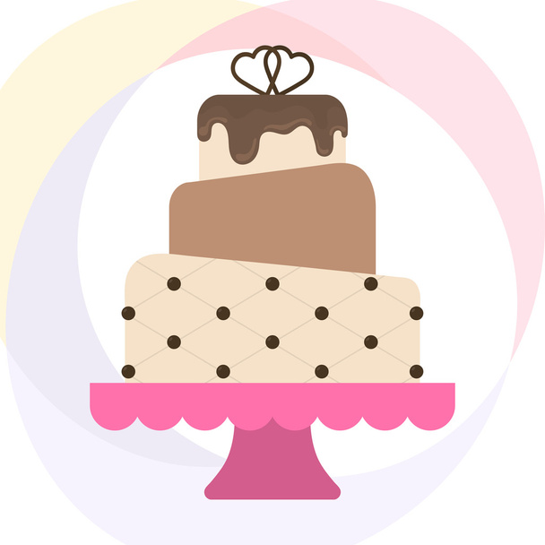 甘い結婚式ケーキ - ベクター画像