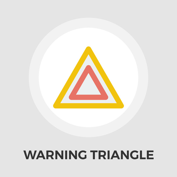 Επίπεδη εικονίδιο διάνυσμα τρίγωνο προειδοποίησης - Διάνυσμα, εικόνα