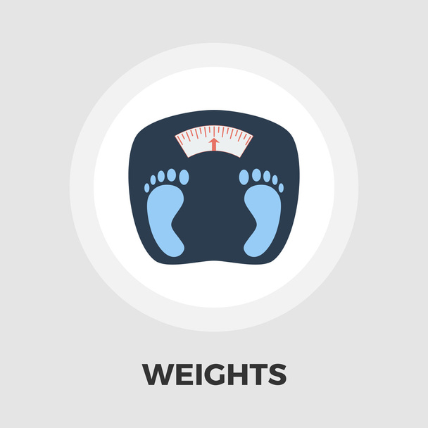 Weights icon flat - ベクター画像