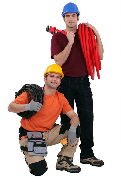 Plumber and electrician - Foto, Imagen