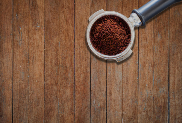 Coffee grind in group on wooden background - Photo, image