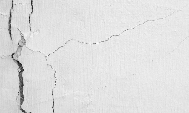 Cracked wall Texture of old black and white wall - Photo, Image