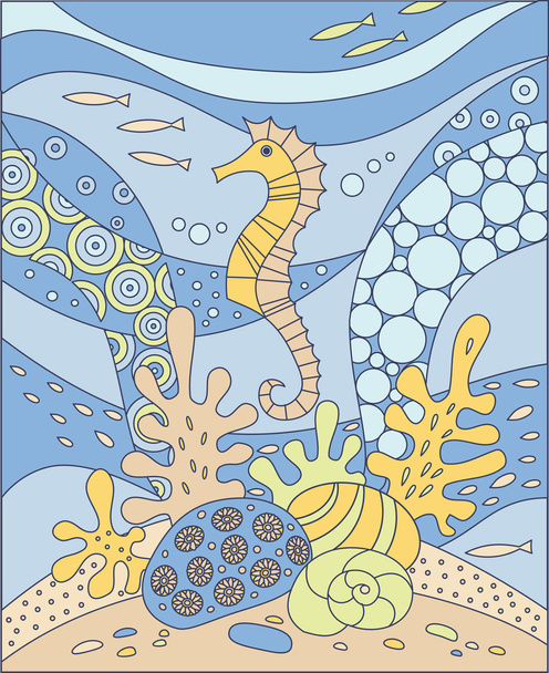 Marine life vector illustration - ベクター画像