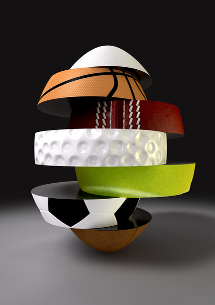 Segmentato frammentazione palla sportiva
 - Foto, immagini