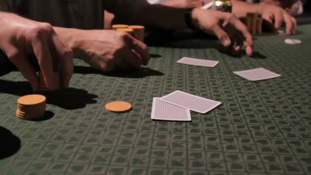Spieler beim Pokern - Filmmaterial, Video