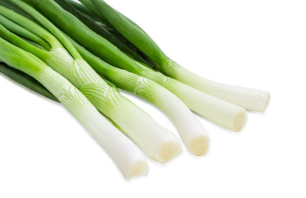 Green onion on a light background closeup - Photo, Image