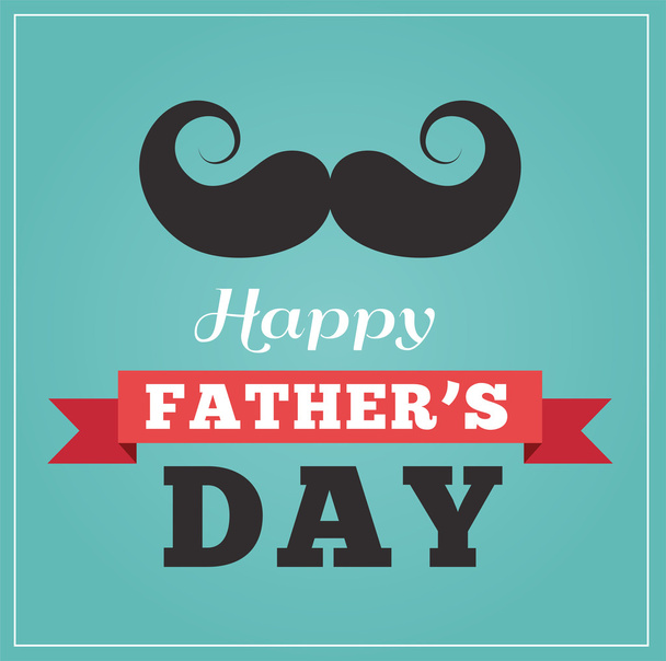 Happy fathers day greeting card - Vector, Imagen