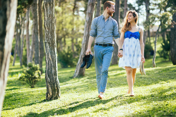 Couple enjoying romantic walk  - Foto, Bild