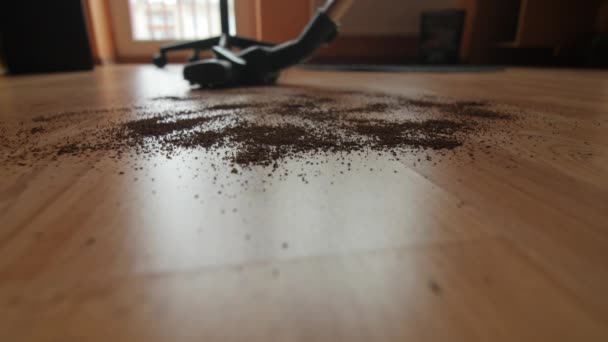 Vacuuming a mess floor. - Footage, Video