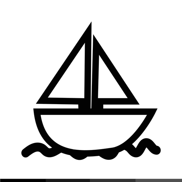 Sail boat icon illustration design - Διάνυσμα, εικόνα