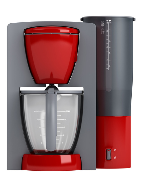Red coffee maker - Photo, image