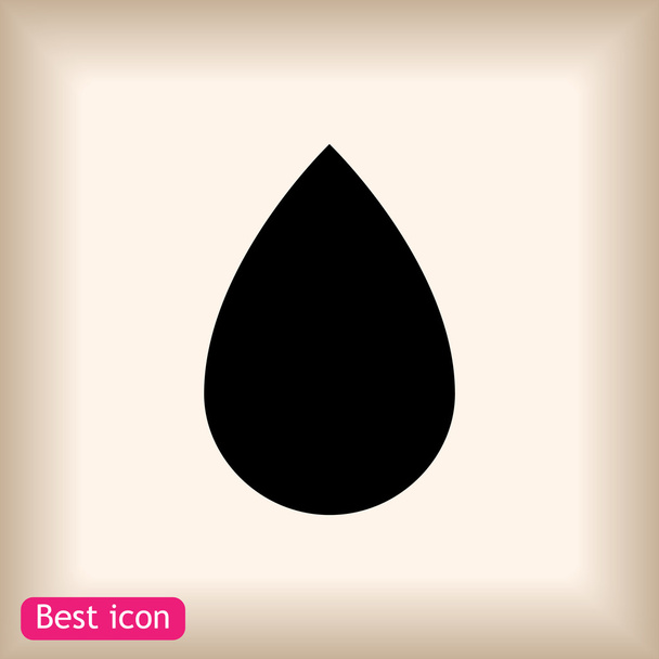 black drop icon - Vector, Imagen
