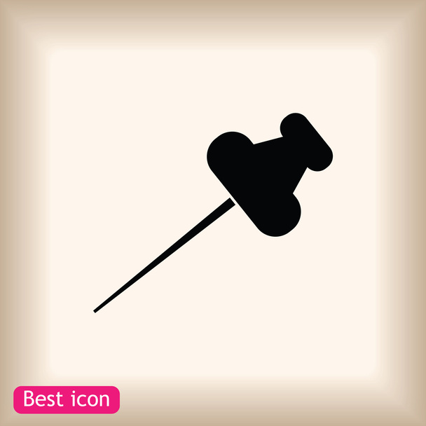 pushpin flat icon - Вектор,изображение