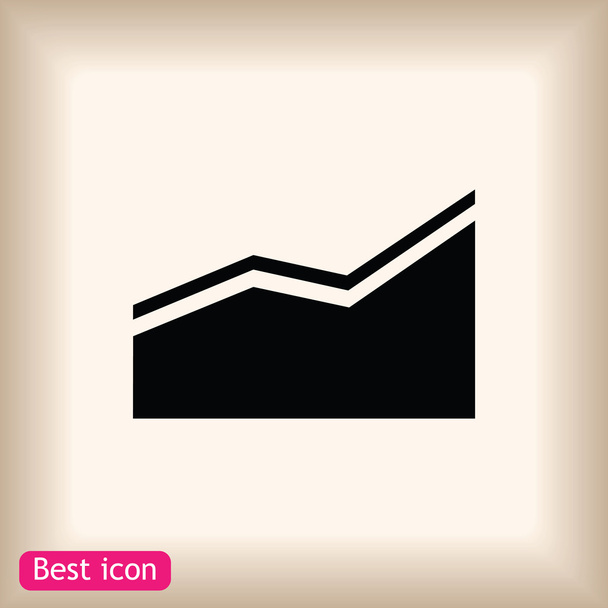 business chart icon - Vector, imagen