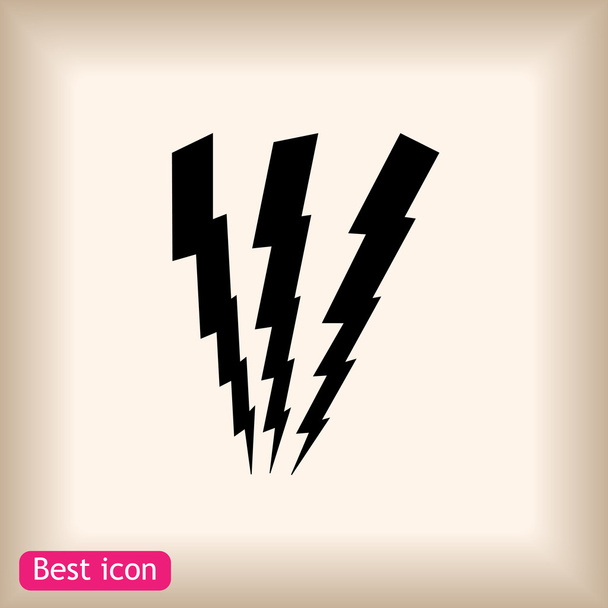lightning flat icon - Vecteur, image