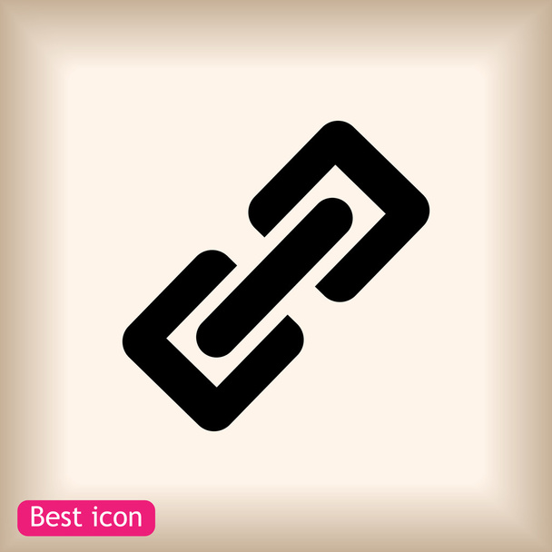 Link single icon - Vetor, Imagem