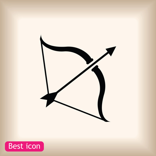 cupid bow icon - Vetor, Imagem