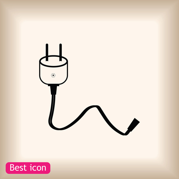 electrical plug icon - Vektor, Bild