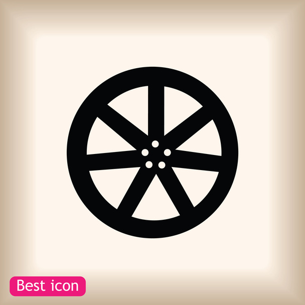 wheel disks icon - Vector, imagen