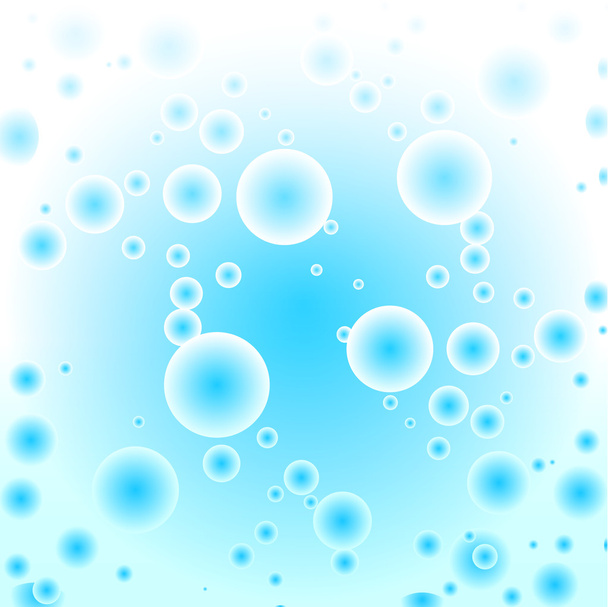Blue bubbles in water - Vector, Image