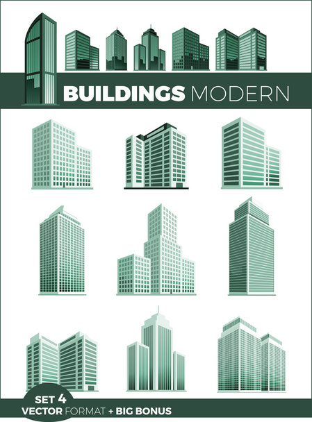 Skyscrapers House Building Icon - Vetor, Imagem