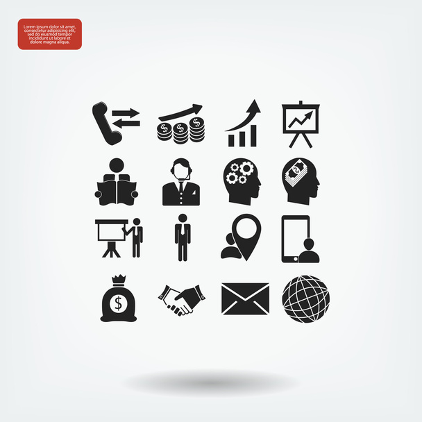 Business icons set - Vettoriali, immagini