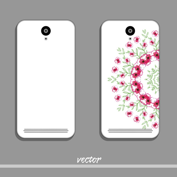 Phone Cover Floral Ornament - Vektör, Görsel