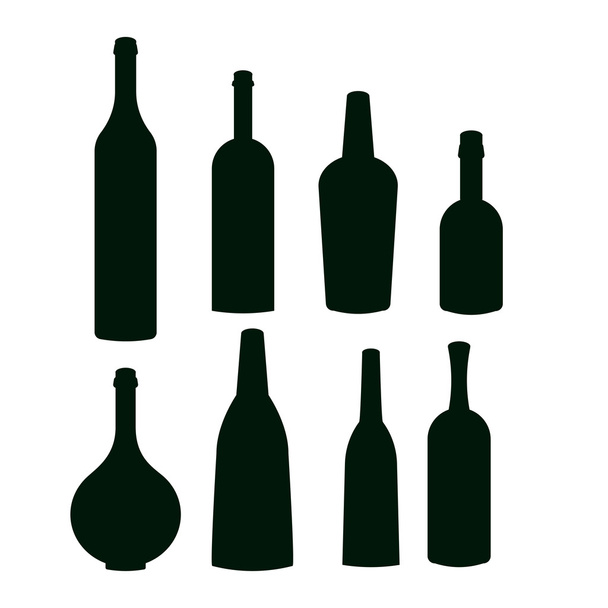 Set of bottle icons. - Vector, Image