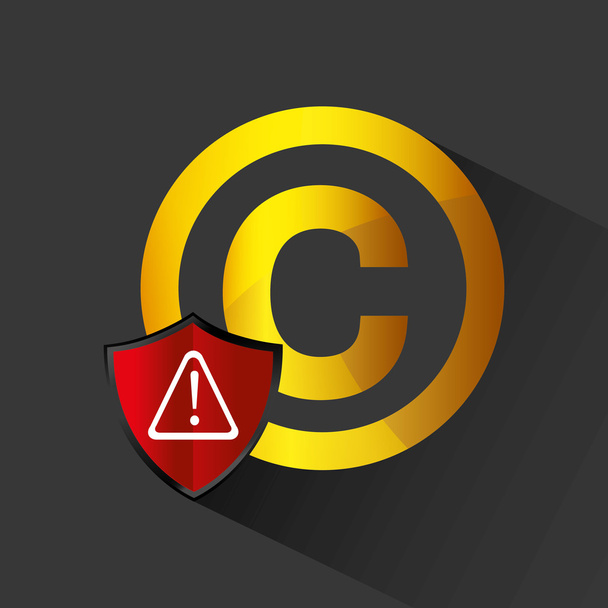 diseño del símbolo de copyright
 - Vector, imagen