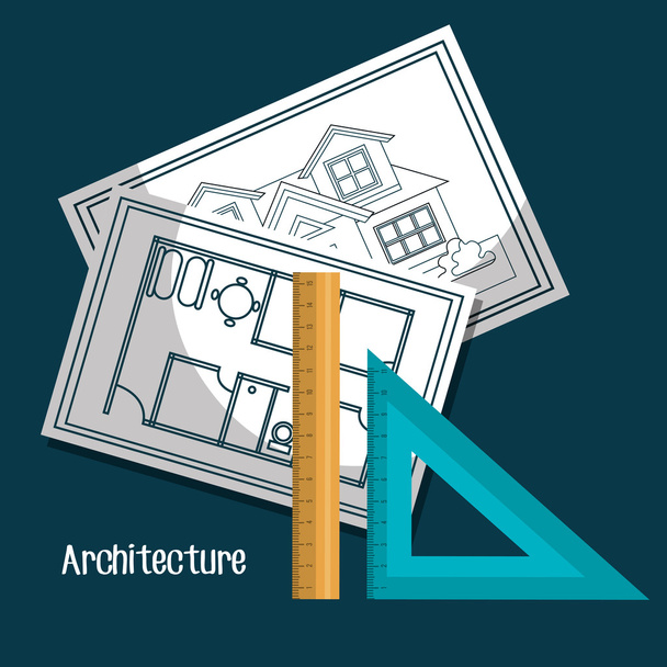 architectuur ontwerp - Vector, afbeelding