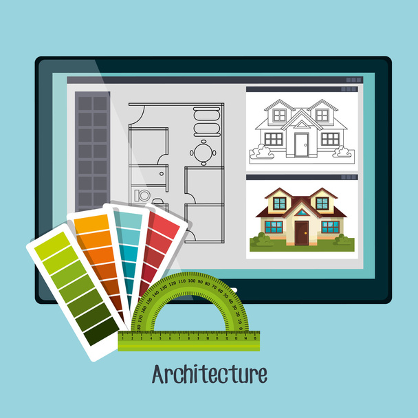 Projektowanie architektoniczne - Wektor, obraz