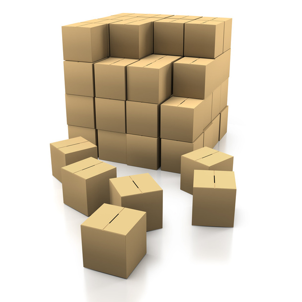 Stacking Cardboard Boxes - Photo, Image