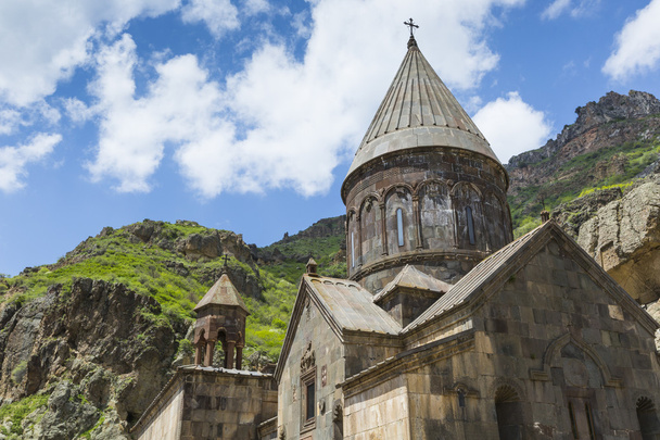 Monastery of Geghard, unique architectural construction in the K - Photo, Image