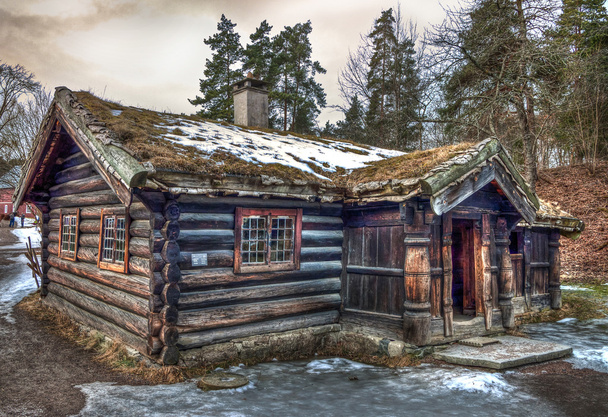 Viking σπίτι, Όσλο, Λαογραφικό Μουσείο - Φωτογραφία, εικόνα