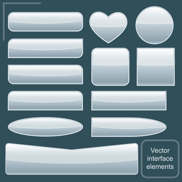Silver interface - Vector, Image