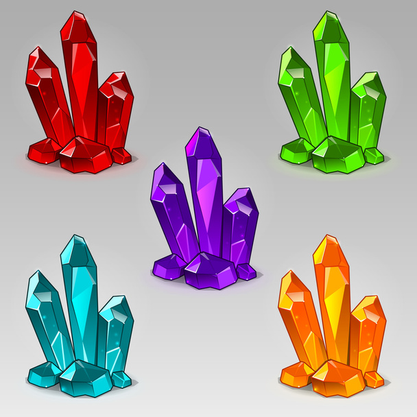 Set de cristal de color
 - Vector, Imagen