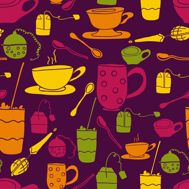 violet cup pattern - ベクター画像