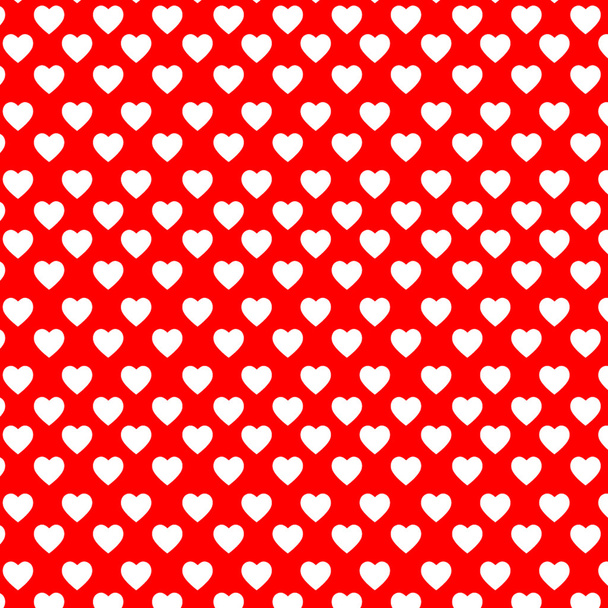 białe serca na czerwonym tle - Wektor, obraz