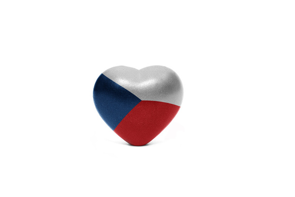 corazón con bandera nacional de la República Checa
 - Foto, Imagen