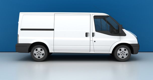 Blank white van isolated - Photo, Image