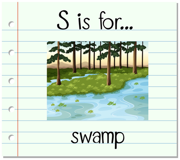 Літери картки S для болота
 - Вектор, зображення