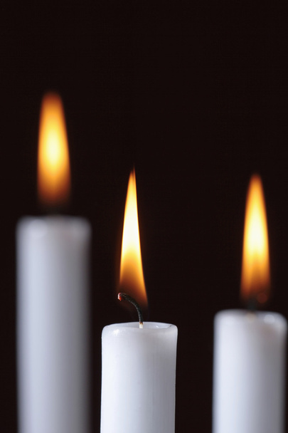 Three burning candles - Фото, изображение