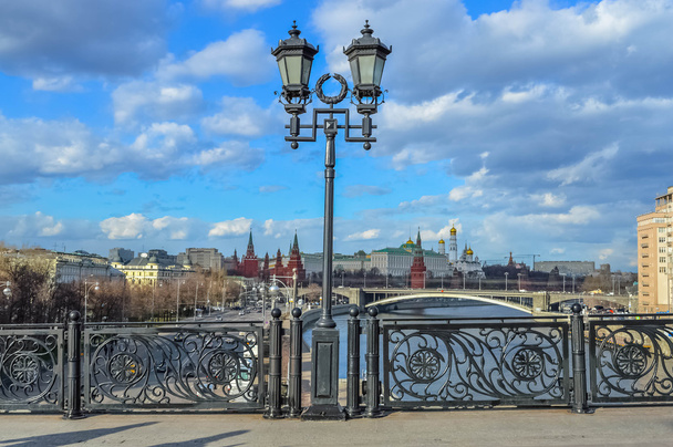 Street lamp about Kremlin in Moscow downtown (Red square) - Foto, afbeelding