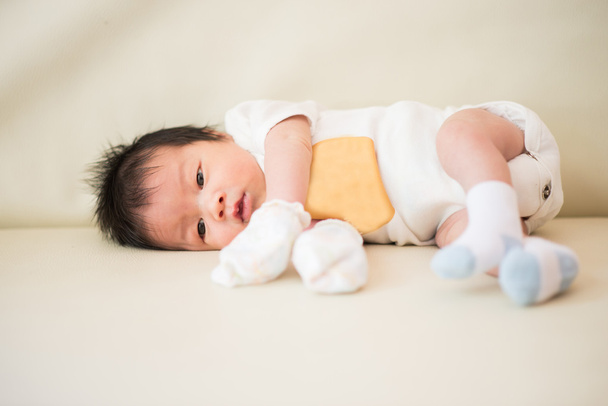 Cute asian baby newborn close up - 写真・画像