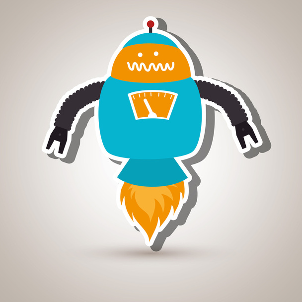 Дизайн иконки робота
 - Вектор,изображение