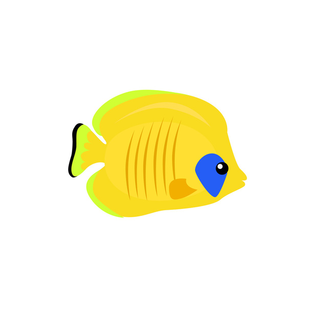 Chaetodon Larvatus Ocean Fish Icon - Vecteur, image