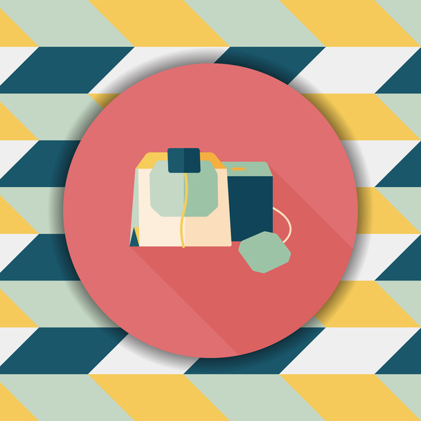 coffee bag flat icon with long shadow,eps10 - Vector, afbeelding